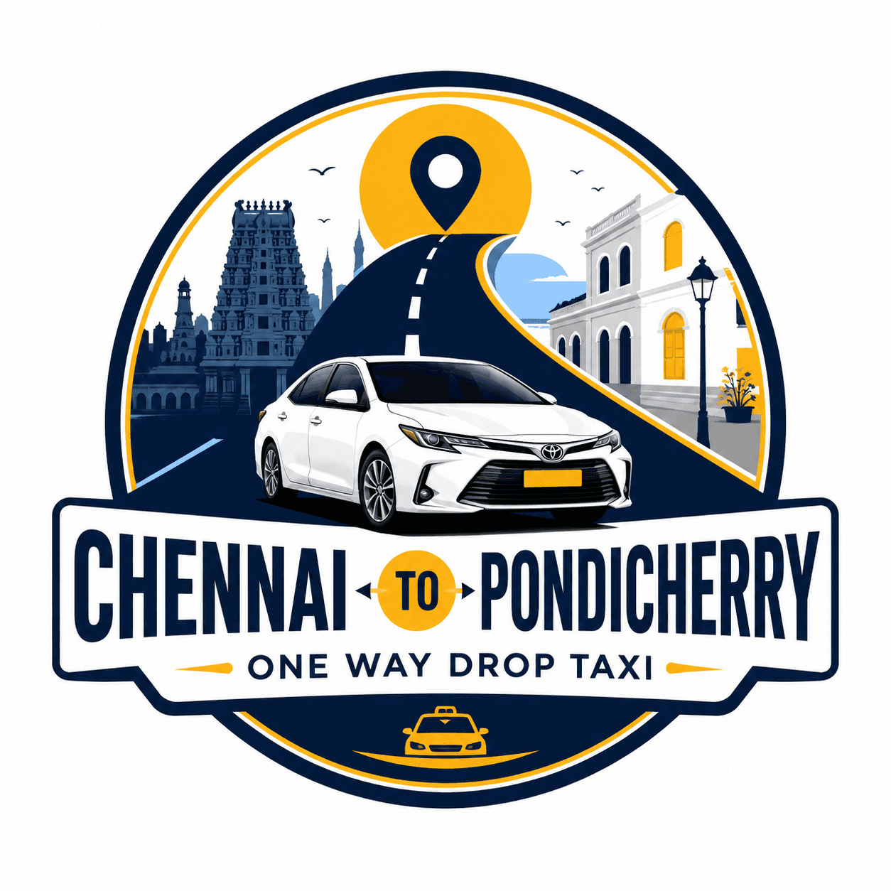 One Way Taxi Bala Logo